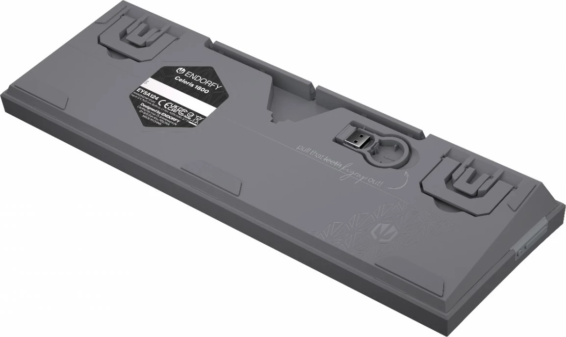 Mehanska tipkovnica Celeris 1800 Endorfy, RGB, brezžična, 96%, siva