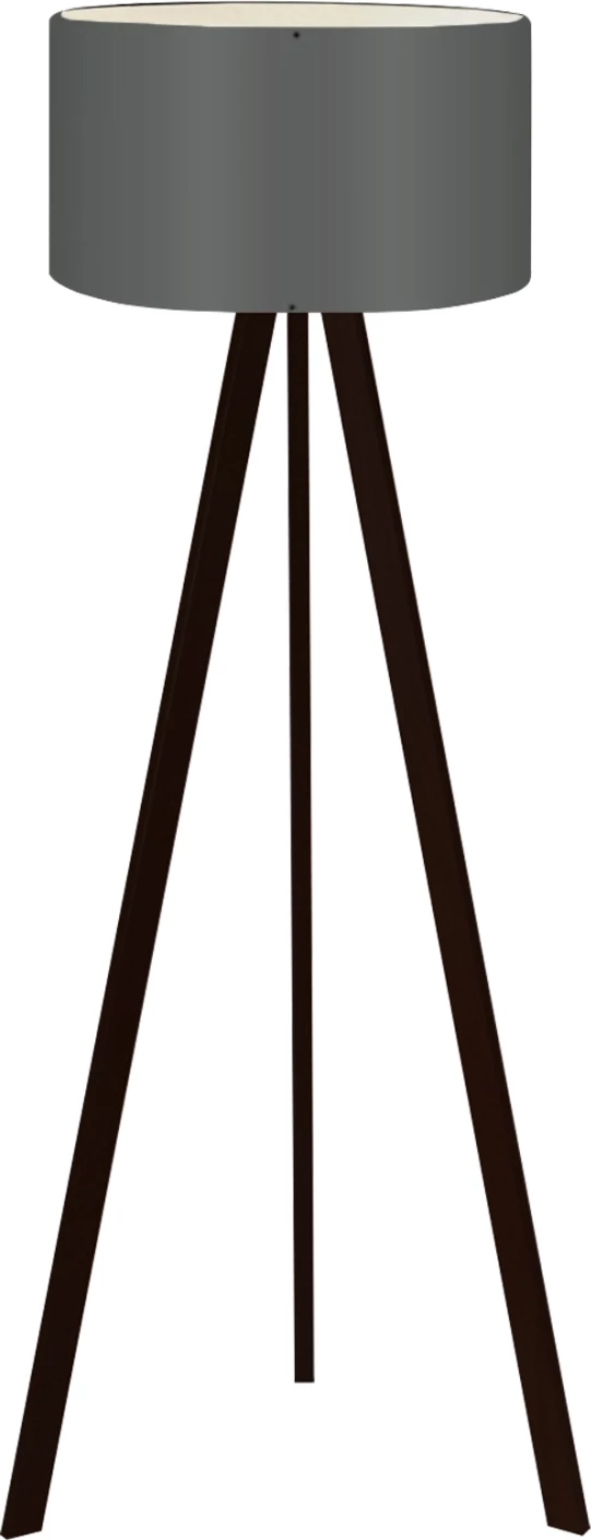 Talna svetilka FH7578.04 črne barve s stojalom, temno-sivim senčnikom