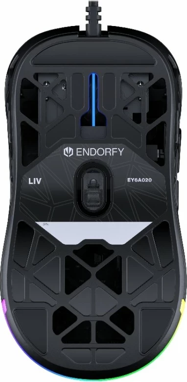 RGB igralni miš Endorfy LIV, 12000 DPI, črna