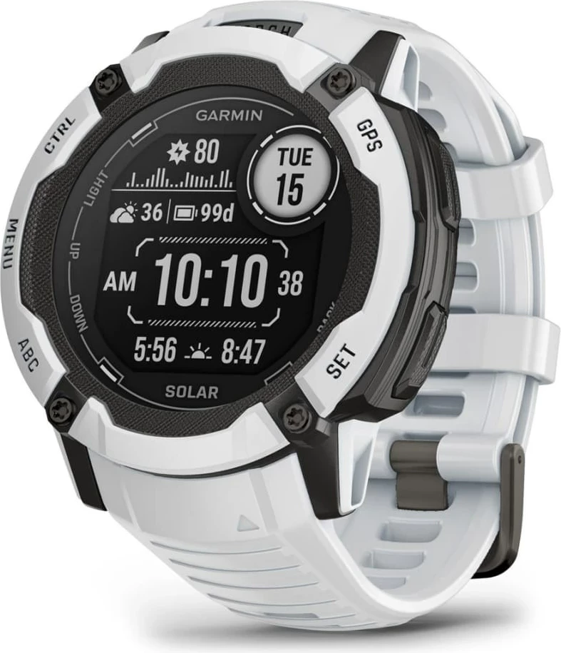 Pametna športna ura Instinct 2X Solar, Garmin, 50 mm, GPS, bela