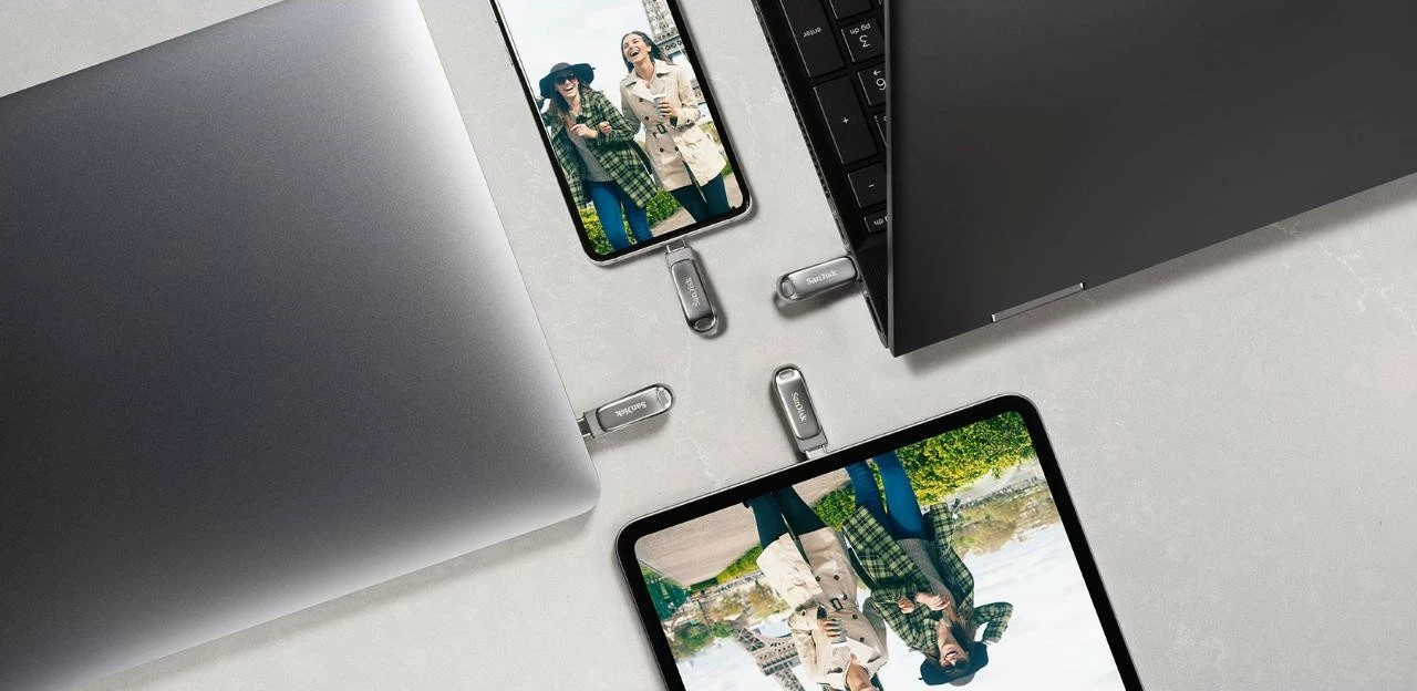 USB ključek SanDisk Ultra Dual Drive Luxe, 512 GB, USB Type-A / USB Type-C, inox USB ključek SanDisk Ultra Dual Drive Luxe, 512 GB, USB Type-A / USB Type-C, inox