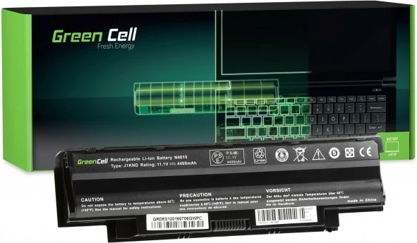 Baterija za prenosnik Green Cell DE01 za Dell N3010, 4400 mAh, 11.1 V, Li-ion, črna