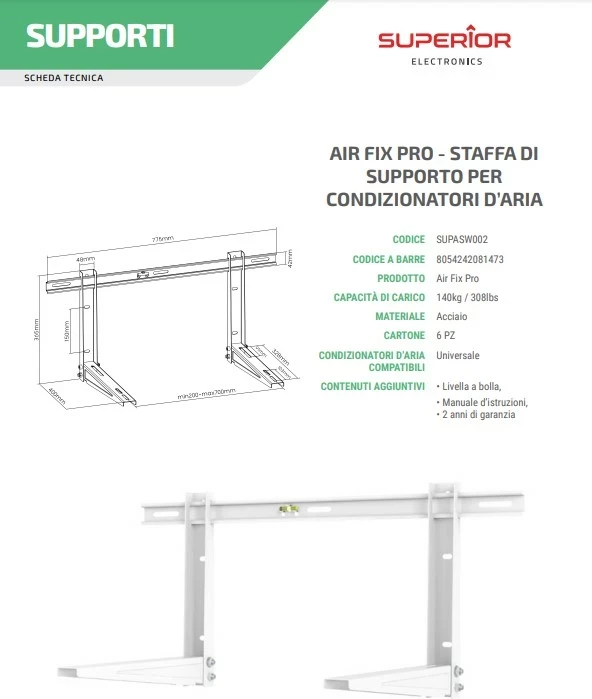 Univerzalni nosilec za klimatske naprave Superior AirFix Pro 140 kg