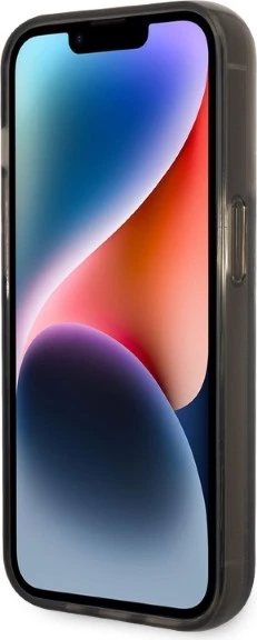 Ovitek za telefon s tekočimi bleščicami Karl Lagerfeld Liquid Glitter RSG za iPhone 14 Pro, črn