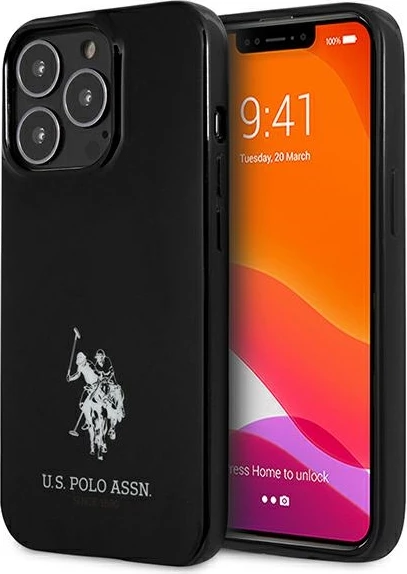 Trdo ohišje za iPhone 13 Pro Max, U.S. Polo Assn. USHCP13XUMHK, TPU, črno