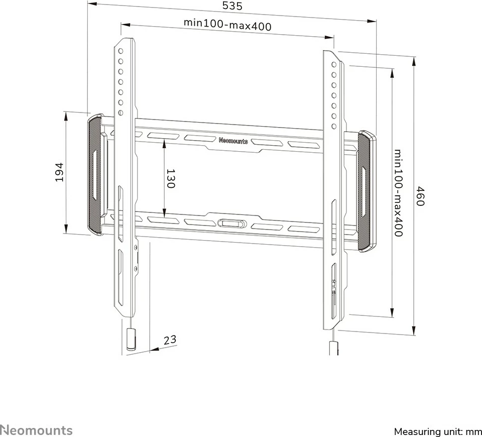 Fiksni ultra tanek nosilec za TV, Neomounts WL30-550BL14, 32–75 in, črn Fiksni ultra tanek nosilec za TV, Neomounts WL30-550BL14, 32–75 in, črn