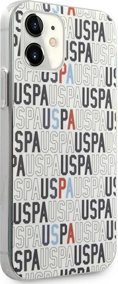 Ovitek za iPhone 12 mini, 5,4", U.S. Polo Assn. USHCP12SPCUSPA6, Logo Mania, bel