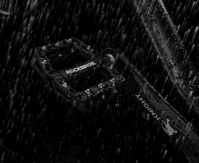 Pedala za kolo najlon, Rockbros 2017-12CBK, črne, set 2 kosa