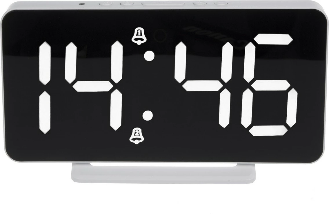 Digitalna budilka z merilcem temperature GreenBlue GB383, bela