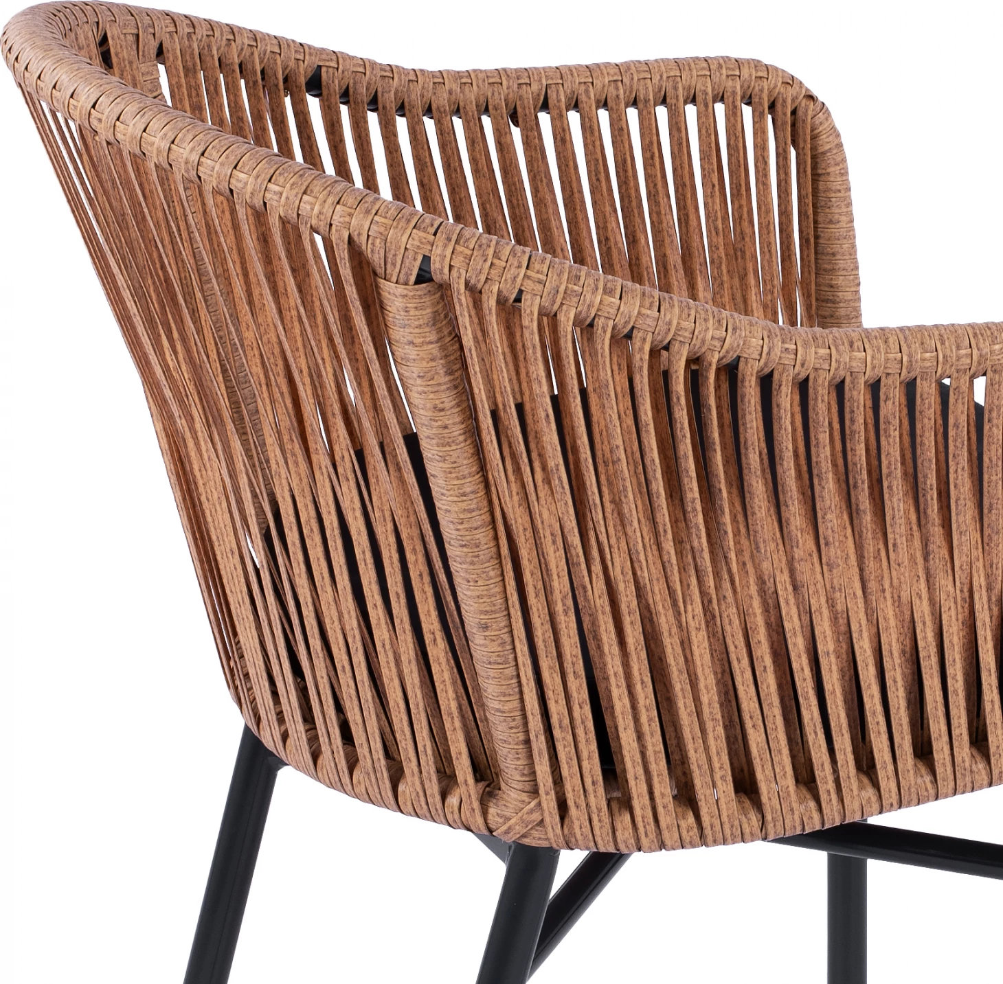 Aluminijasti naslanjač FH5698.01 antracit z bež pletenjem 57x58x77cm