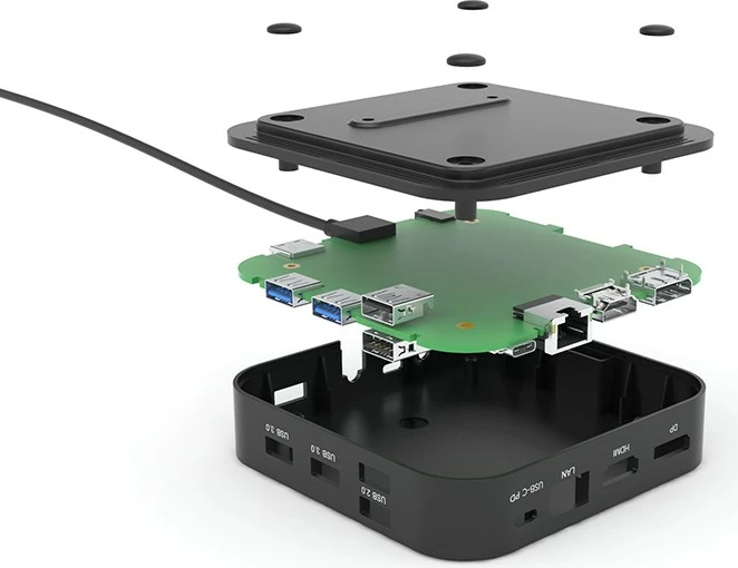 Dock postaja USB-C HDMI DP, 100 W, 2x 4K, 6x USB, Ethernet, črn - I-Tec