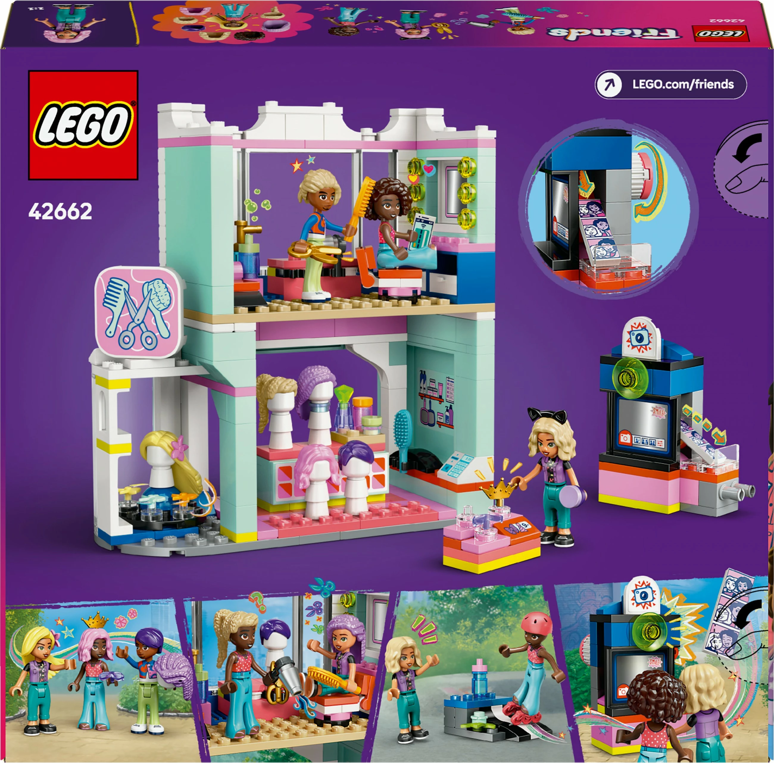 Set za gradnjo frizerski salon LEGO Friends 42662, 347 delov, večbarven