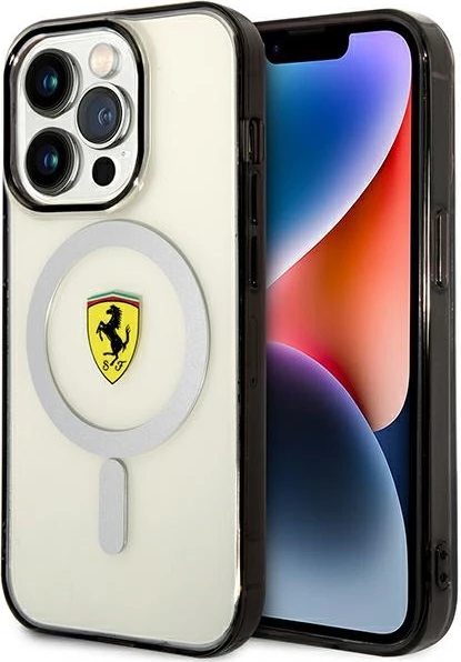Ovitek za telefon Ferrari FEHMP14XURKT, za iPhone 14 Pro Max 6,7", prozoren, MagSafe
