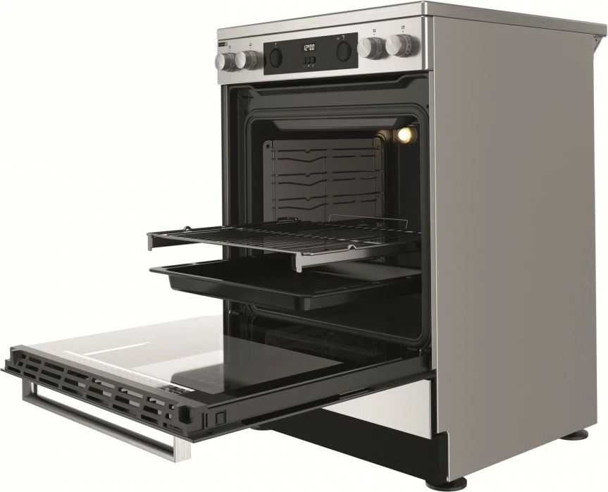 Indukcijski štedilnik s pečico Whirlpool WS68V8CCXT, 4 kuhališča, inox