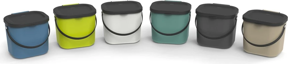 Kontejner za ločevanje odpadkov Rotho Albula, 6 l, temno zelen