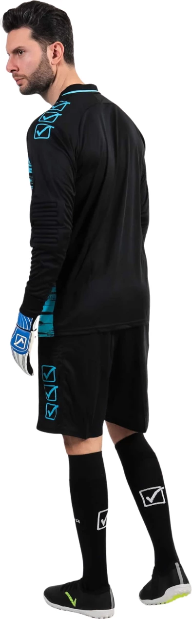 Komplet vratarja unisex, črno-turkuizen Givova