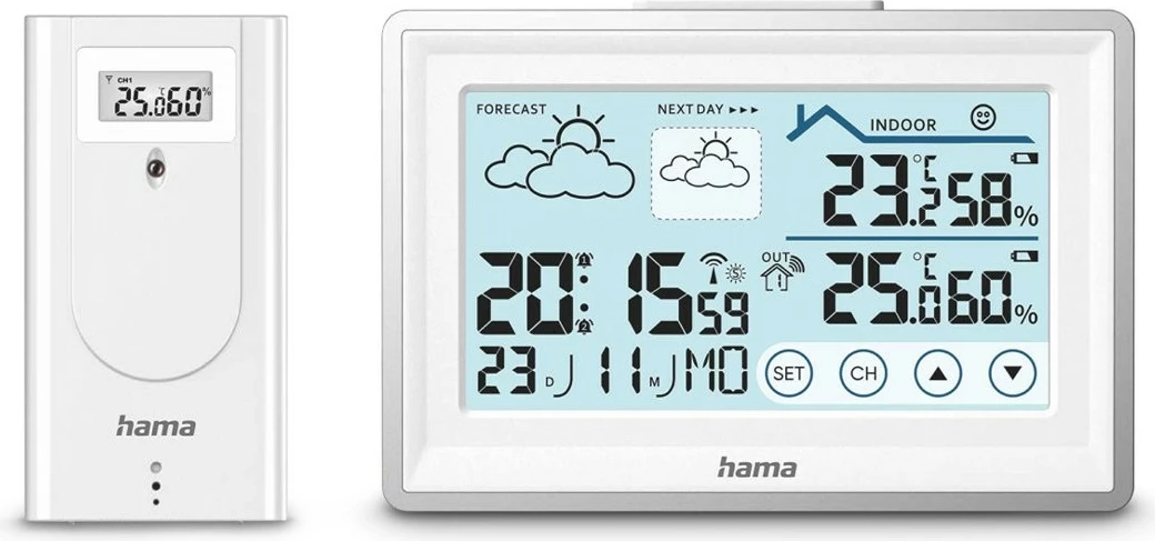 Vremenska postaja, Hama Bahamas 222228, merjenje temperature in vlažnosti, bela