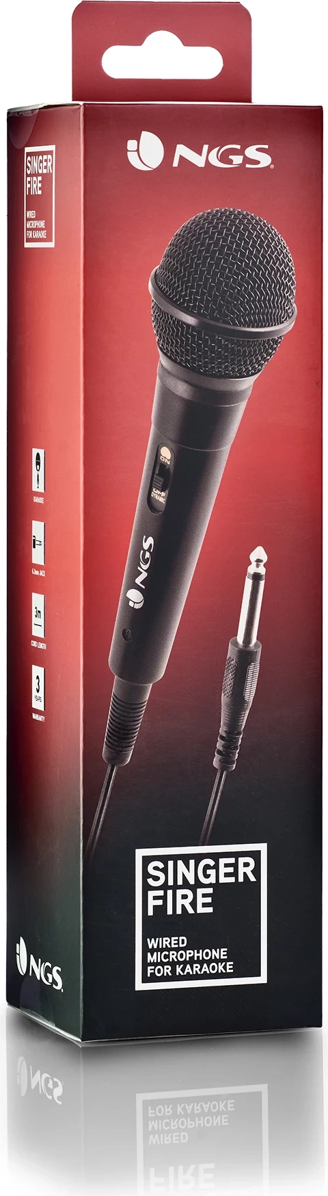 Kardiodni mikrofon Singer Fire NGS, črn