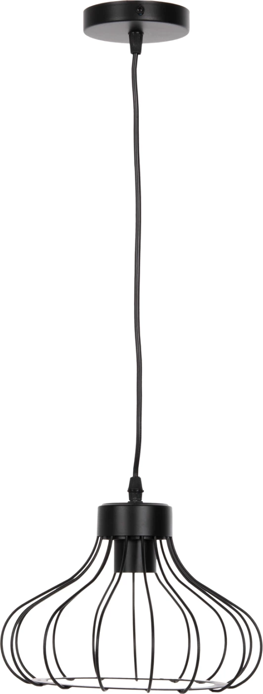 Stropna viseča svetilka HM4114 črna kovinska sferična kapa Φ23x122Hcm