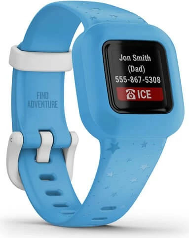 Pametna ura za otroke Garmin Vivofit jr. 3, MIP, modra z zvezdicami