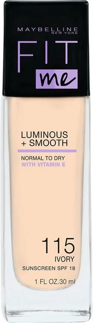 Luminous + Smooth podlaga Maybelline Fit Me 115 Ivory, 30 ml