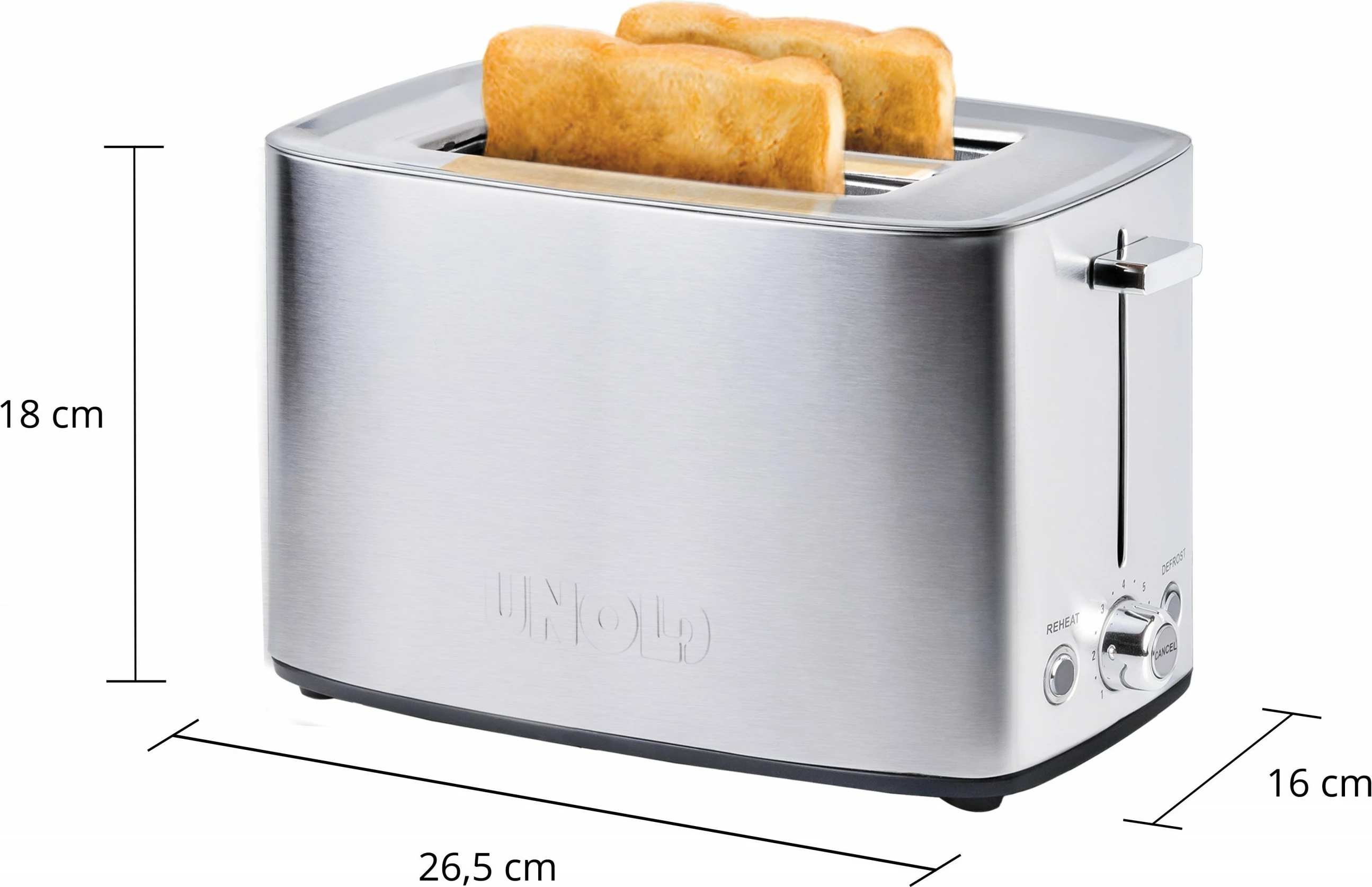 Toaster, 2 rezini, Inox UNOLD Thommy Toaster, 2 rezini, Inox UNOLD Thommy