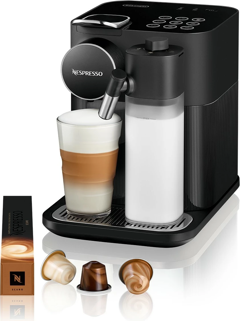Aparat za kapsule za kavo DeLonghi Nespresso Lattissima Gran EN 640.B, 1 L, črn