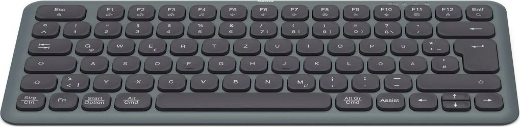 Kompakten brezžični komplet tipkovnice in miške Hama WKM-500, USB/Bluetooth, črno/siv