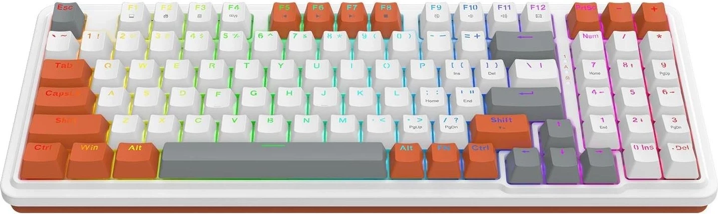 Mehanska tipkovnica RGB, belo-oranžna Redragon K664WOG-RGB Gloria