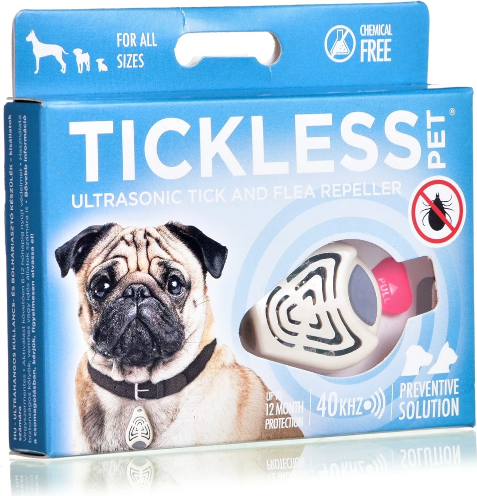 Ultrazvočni repelent za klopi TICKLESS PRO-101BE za pse in mačke, bež
