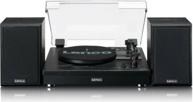 Gramofon z Bluetooth in 2 zvočnikoma Lenco LS-101BK, črn