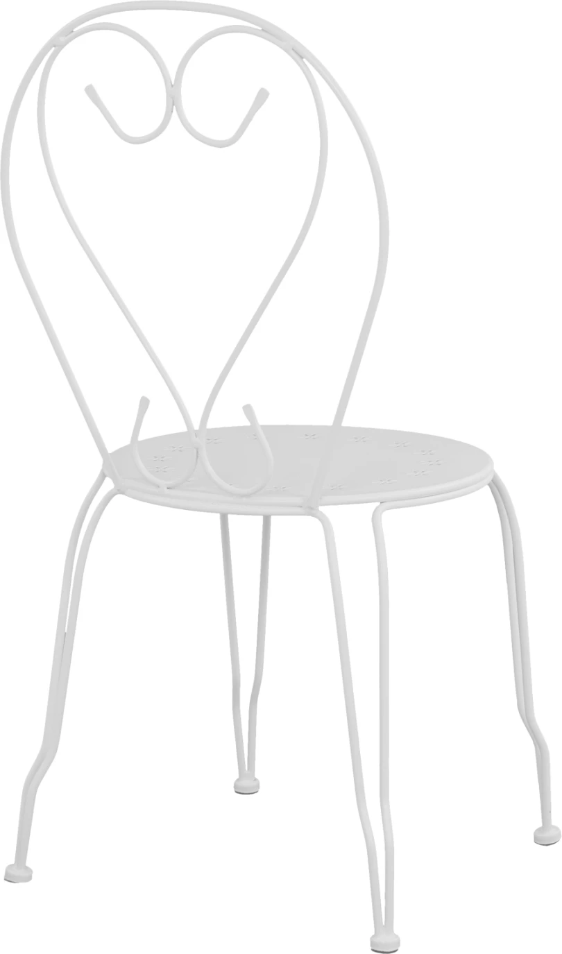 Kovinski stol Amore bel 42x48x90 cm FH5007.12