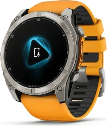 Pametna ura, Garmin Fenix 8, 51 mm, AMOLED, 32 GB, titan, oranžna