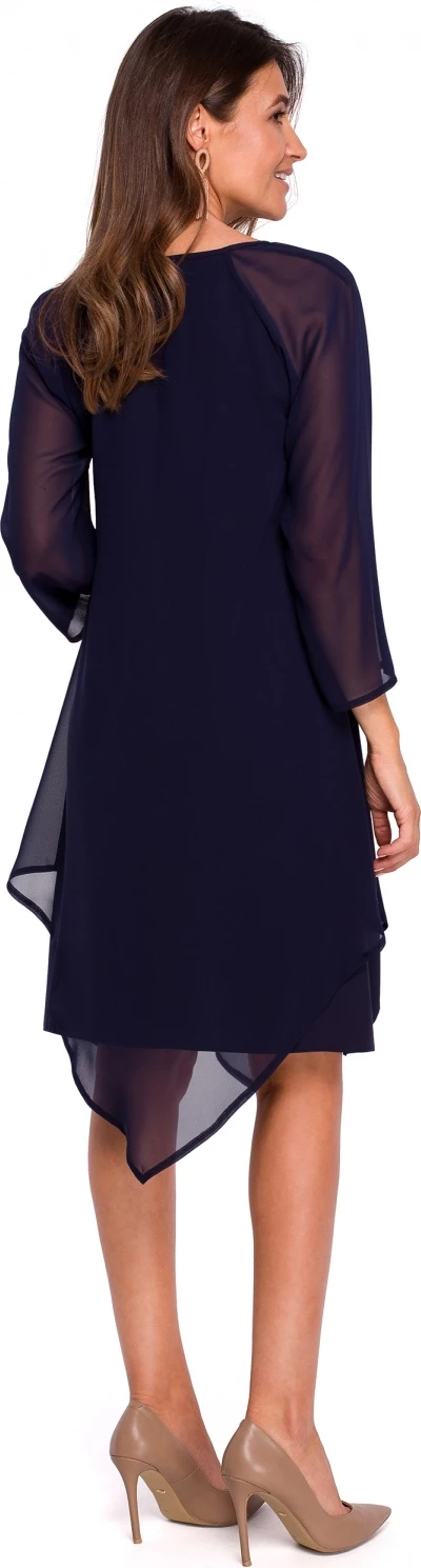 Koktajl obleka Stylove model 132589, temno modra