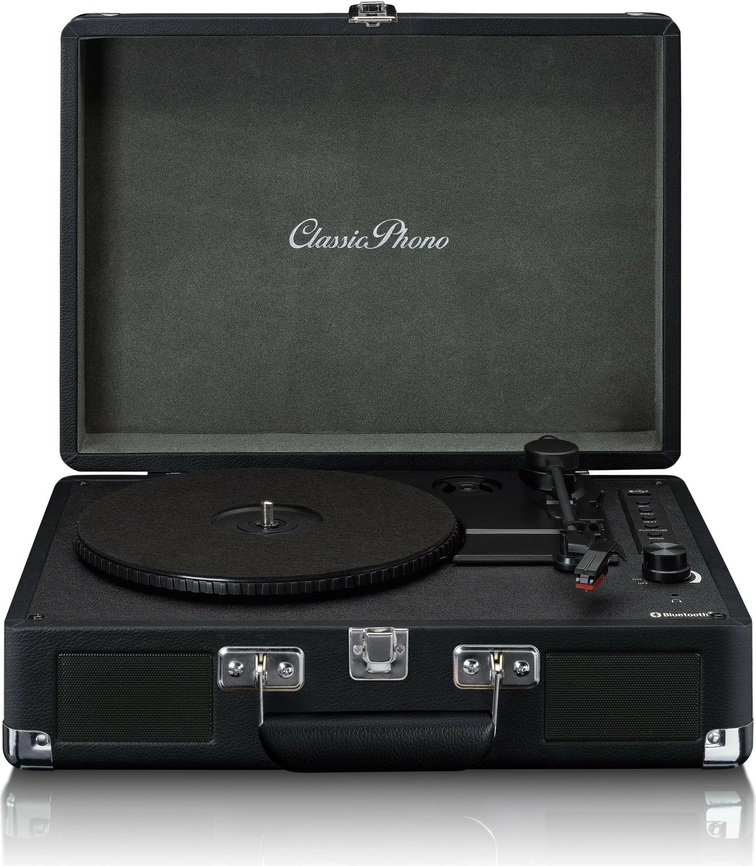 Gramofon, Bluetooth, 2 zvočnika, USB, Lenco TT-115, črn
