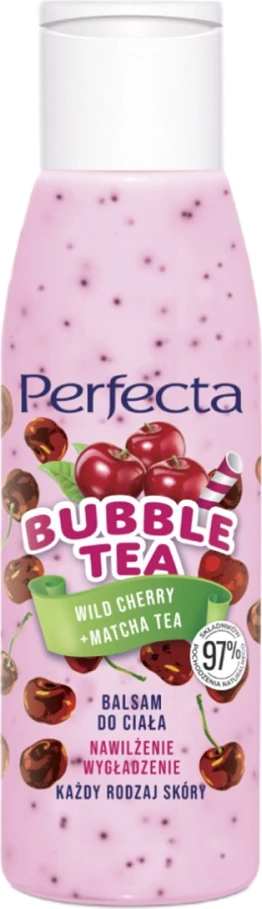 Balzam za telo za ženske Perfecta Bubble Tea Wild Cherry + Matcha Tea, 100 ml