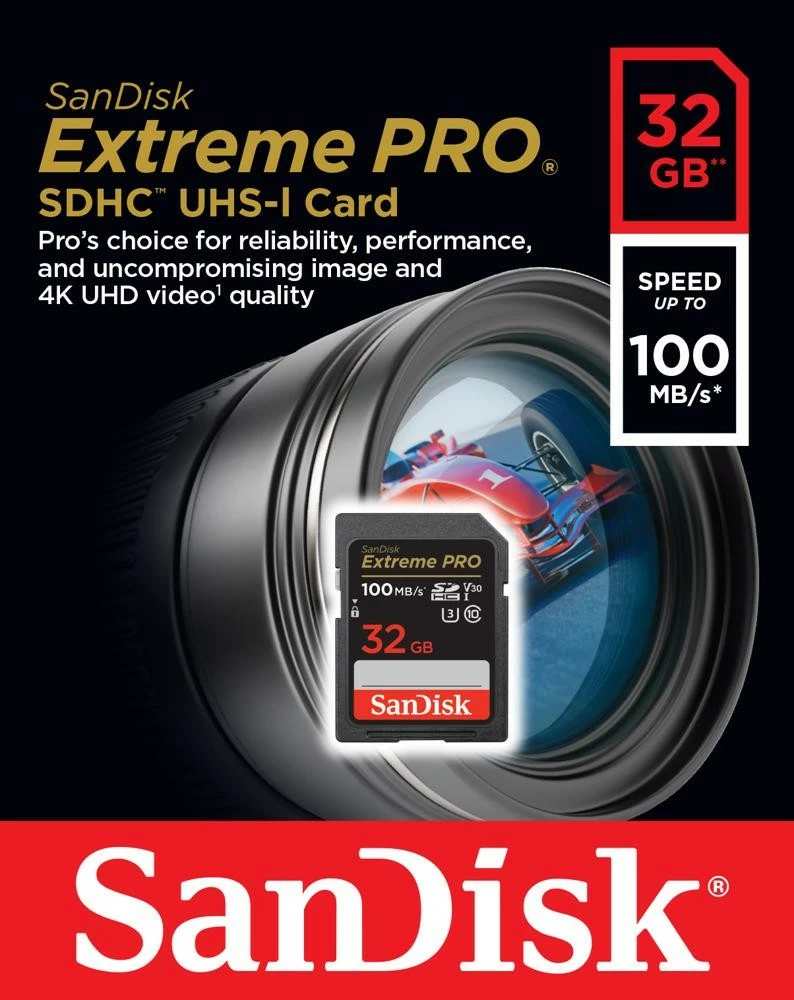 Pomnilniška kartica SanDisk Extreme Pro SDHC 32 GB, 100/90 MB/s