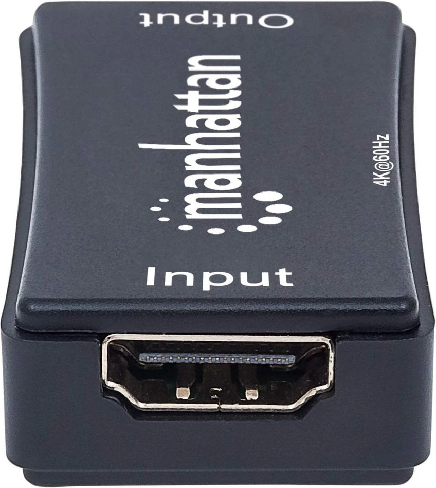 Aktivni HDMI podaljšek, 4K@60Hz, podaljša HDMI signal do 40 m, Manhattan, črn