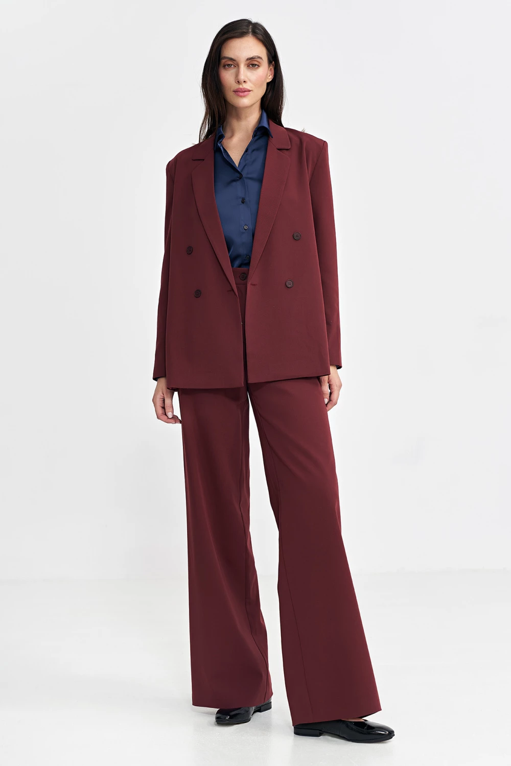 Oversize jakna za ženske Nife 202484, rdeča
