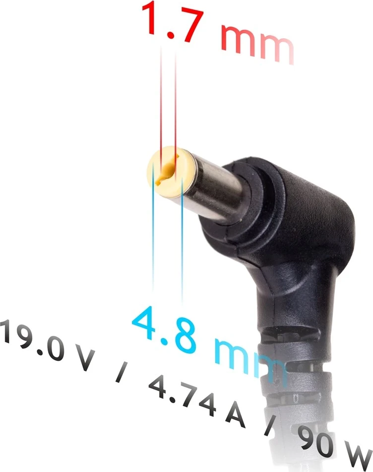 Polnilec za prenosnik AK-ND-08 19V/4.74A 90W, črn
