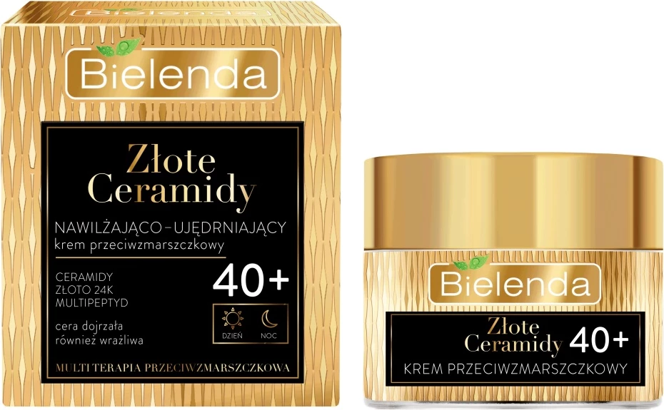 Proti gubam krema za obraz 40+ Bielenda Golden Ceramides, 50 ml
