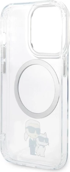 Prozoren ovitek Karl Lagerfeld Karl&Choupette MagSafe za iPhone 14 Pro