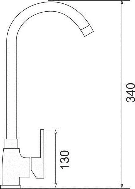 Kuhinjski pipa PYRAMIS BELLO PLUS, črna, 340 mm