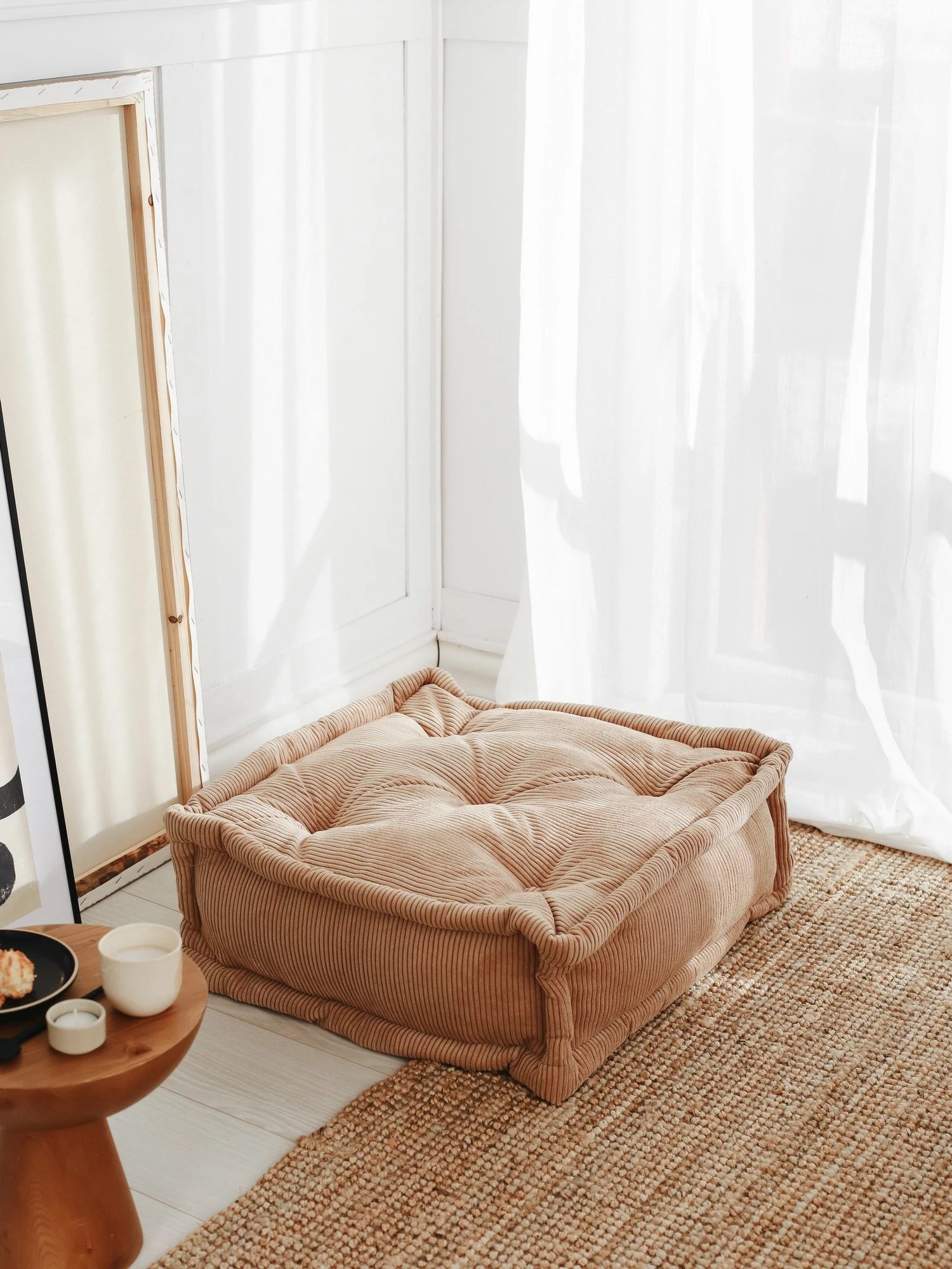 Jastnik Velvet Atelier del Sofa, kamel, 55x55x16 cm