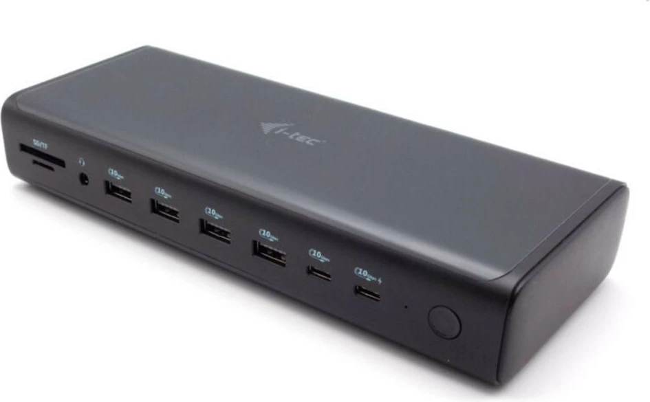 Universalen docking station i-tec CA6MONITORDOCKPD, 6x 4K/60Hz, 140W, črn