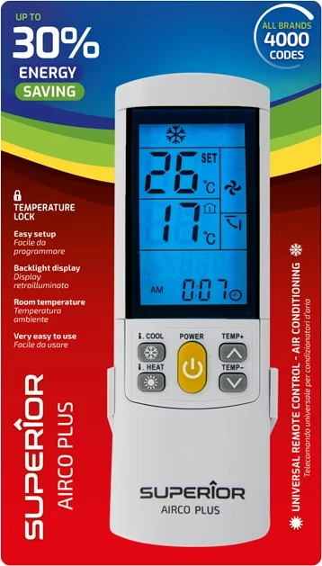 Univerzalni daljinski upravljalnik za klimatske naprave Superior AirCo Plus