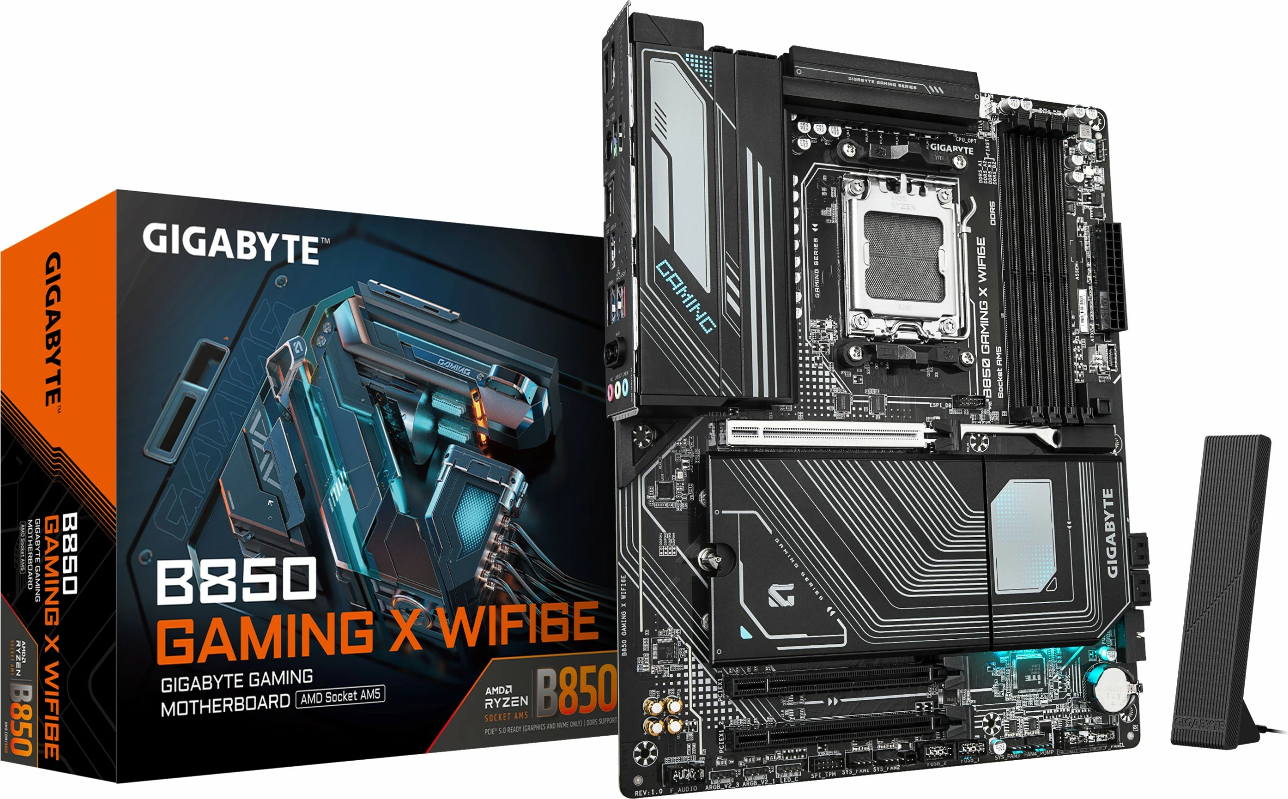 Matična plošča Gigabyte B850 GAMING X, Socket AM5, Wi‑Fi 6E, črna