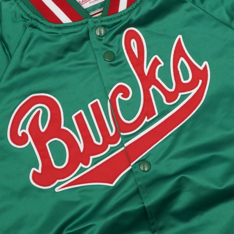 Jakna za moške Mitchell & Ness, NBA Milwaukee Bucks, zelena