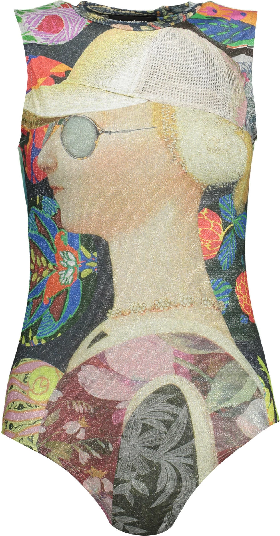 Body top za ženske Desigual, zelen