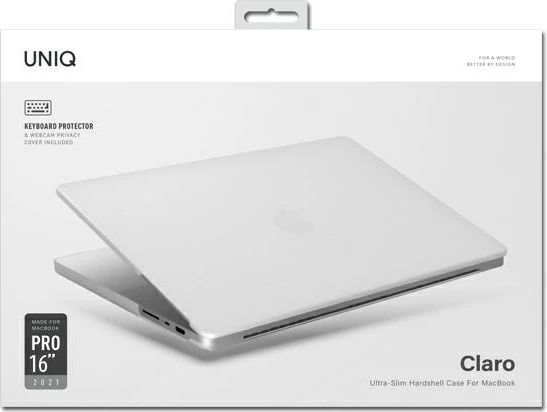 Zaščitni ovitek za MacBook Pro 16" (2021/2023) UNIQ Claro, prozoren